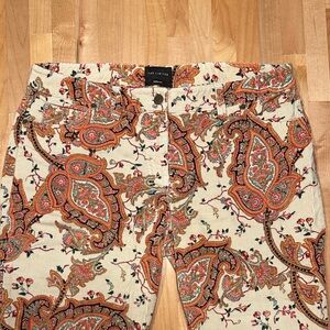 The Limited Paisley Corduroy Pants